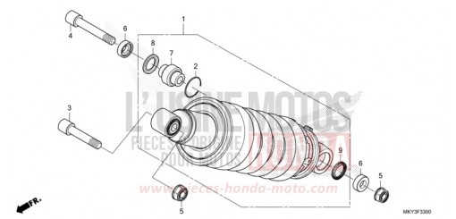 KISSEN, HINTEN CBR650RAM de 2021
